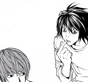 L looking curious with the top of light's head visible